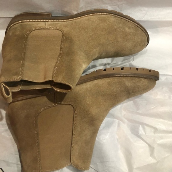 Steve Madden oatmeal Suede Leopold slip on Chelsea ankle‎ boot Booties size 12 - Picture 4 of 12